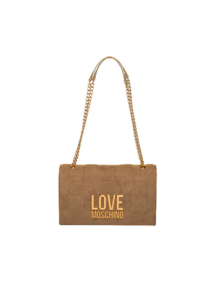 LOVE MOSCHINO borsa a spalla sabbia JC4122 PP0N-10A