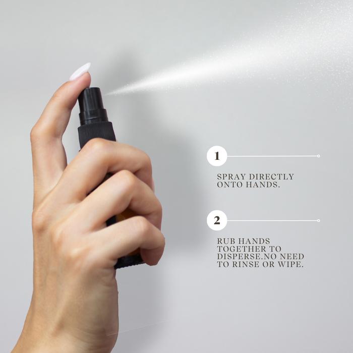 Spray directly onto hands.Rub hands together to disperse, no need to rinse or wipe.