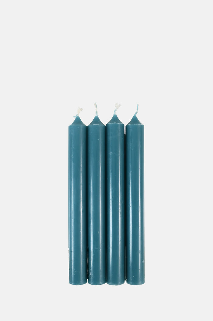 Box of 12 Dinner Candles Bleu Lagon