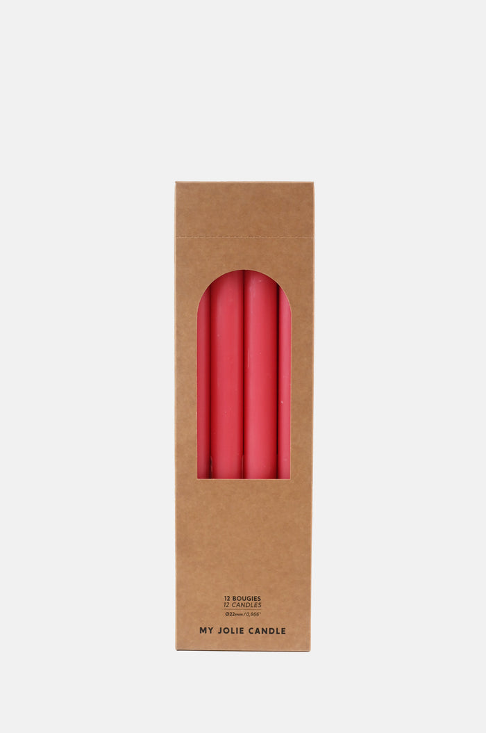 My Jolie Candle Box of 12 Dinner Candles Rose Clair.