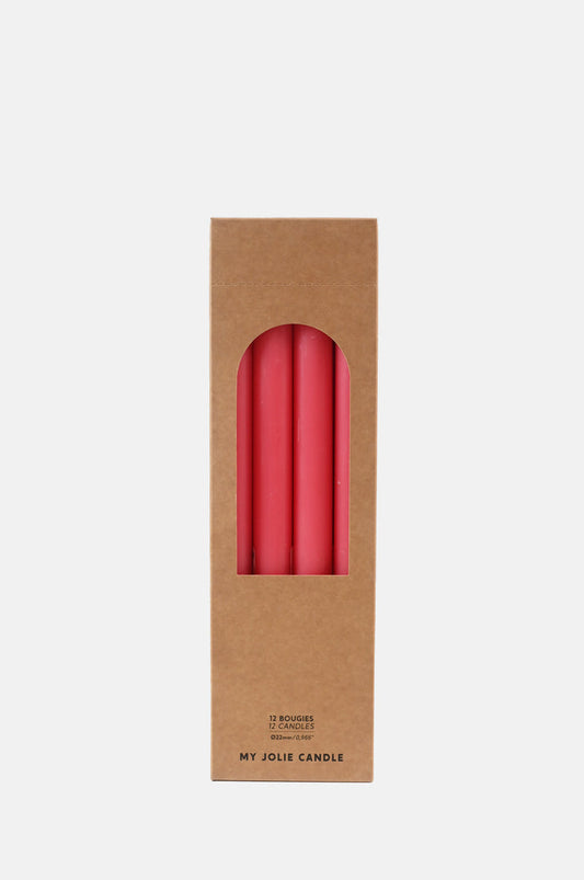 My Jolie Candle Box of 12 Dinner Candles Rose Clair.