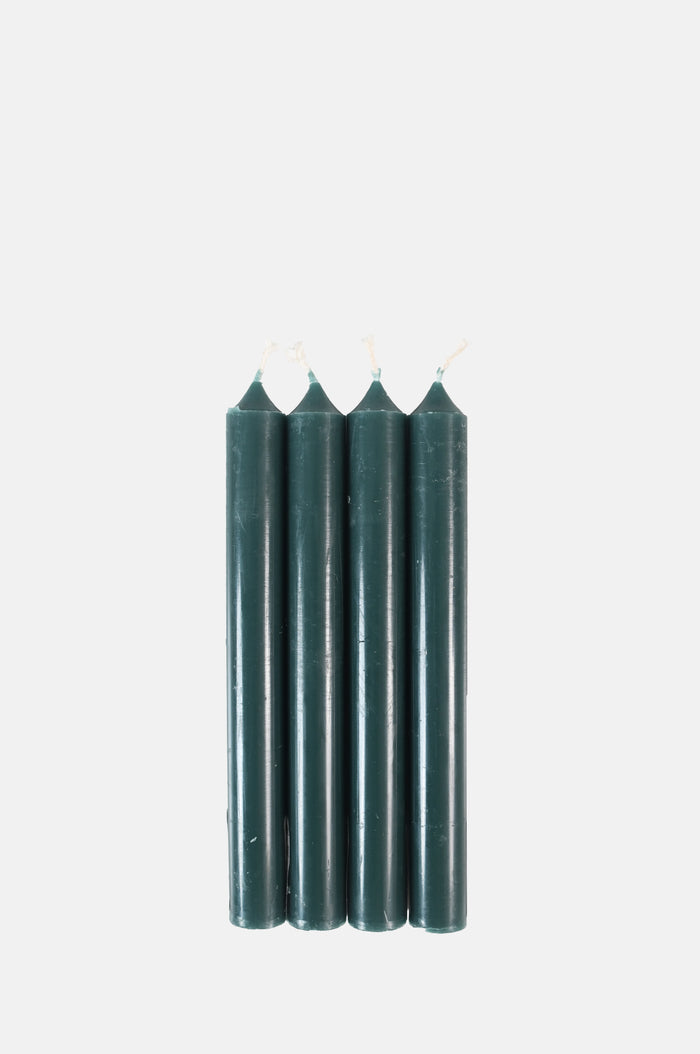 Box of 12 Dinner Candles Vert Foret