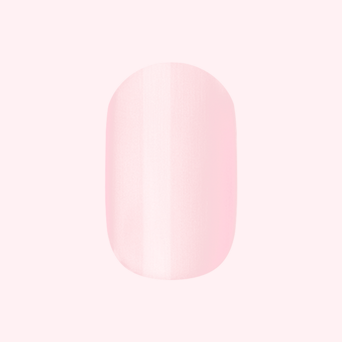Brave Blush | Extra Short | Round - Tab Press-On nail in pastel pink shade for quick at-home mani