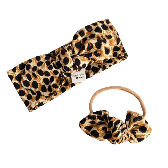 Brown/Tan Spot Rib Leggings and/or Headbands