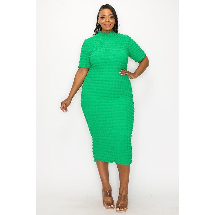 Bubble Pop Bodycon Midi Dress