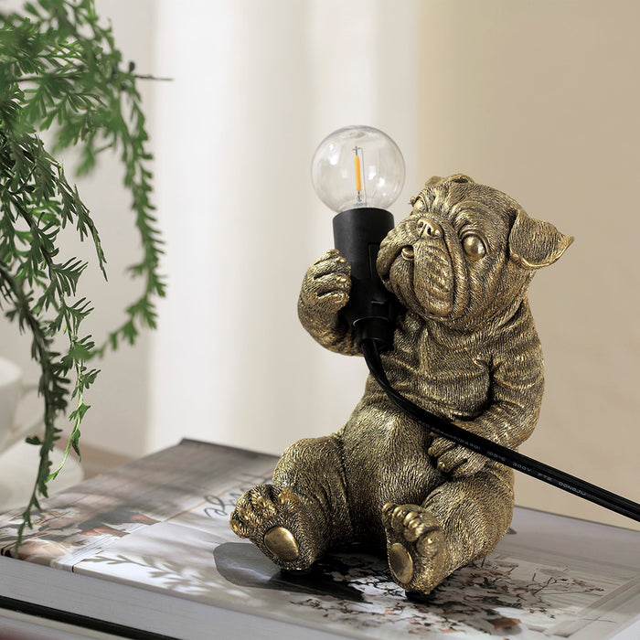 Bulldog Table Lamp – Quirky Bronze Dog Light