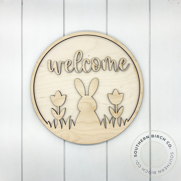 Bunny 3D Round Blank (Welcome)