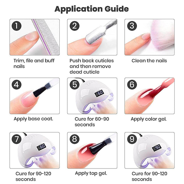 RARJSM ®Burgundy Red to Pink color changing gel nail polish