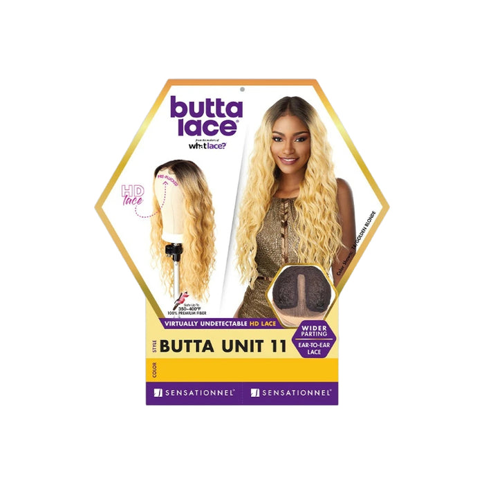SENSATIONNEL Butta Lace Unit 11 wig long honey blonde wavy with HD lace and wider parting