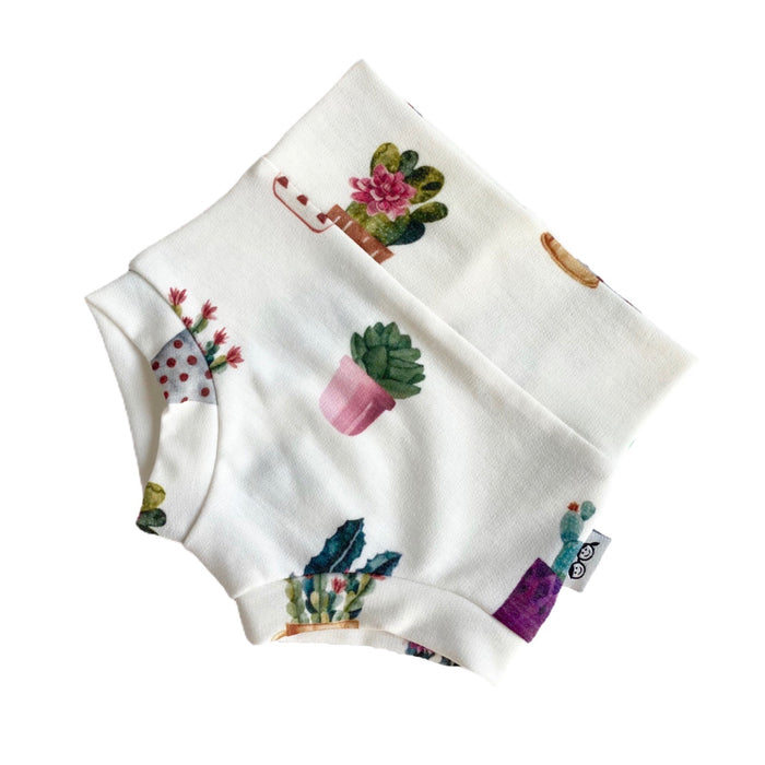 Trendy baby bummies featuring a playful cactus print, perfect for every day  wear.