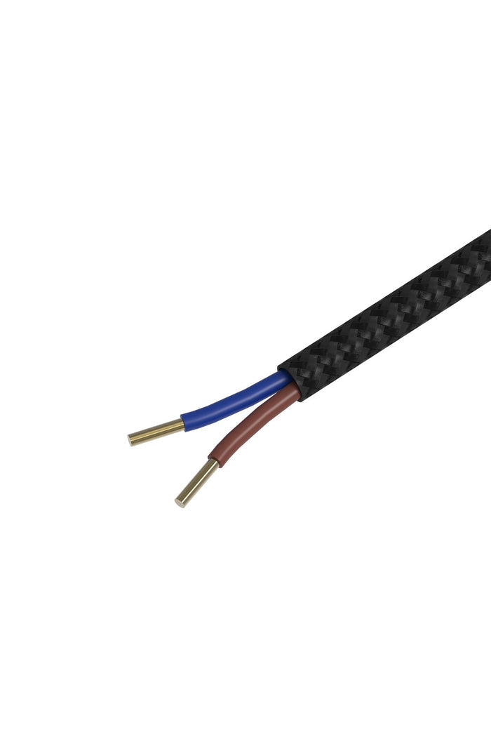 Calex Creations Fabric cable - Black/Grey - 3meter