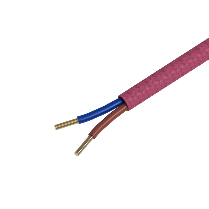 Calex Creations Fabric cable - Pink - 1.5meter