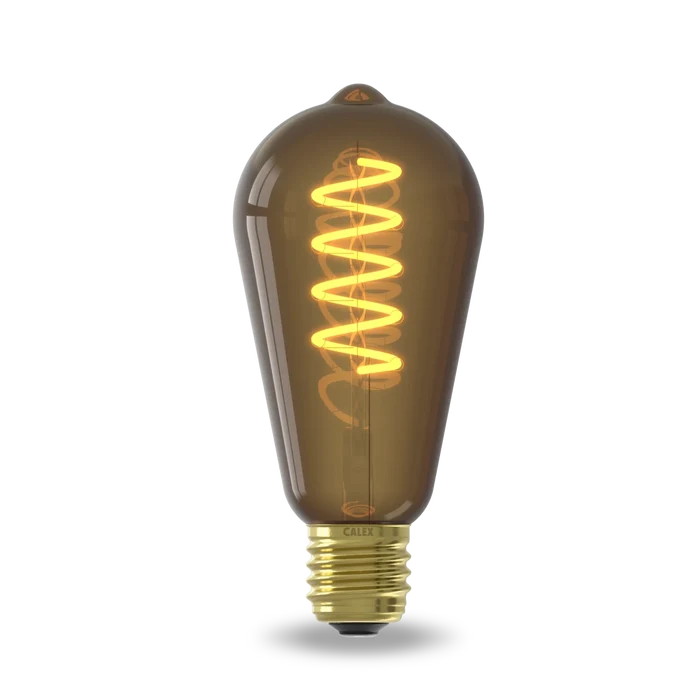 Calex Spiral Filament LED Bulb - E27 - ST64 - Natural