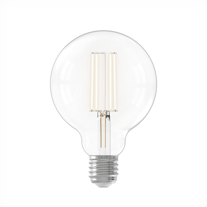 Calex Warm Filament LED Lamp - E27 - G95 - Clear - 4.5W - Dimmable