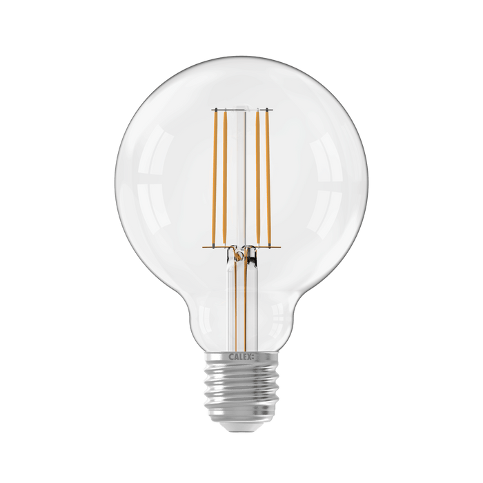 Calex Warm Filament LED Lamp - E27 - G95 - Clear - 4.5W - Dimmable