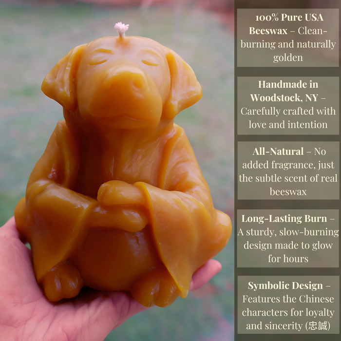 Candlestock Beeswax Loyalty Dog Candle