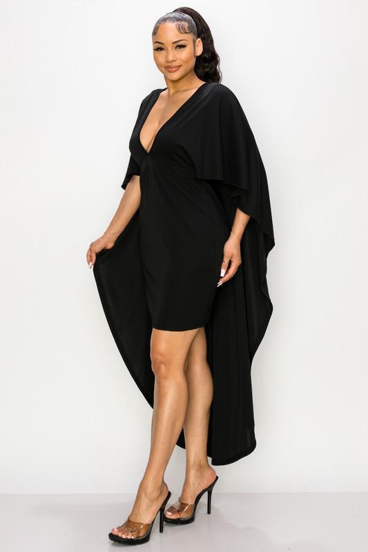 Caped Mini Dress