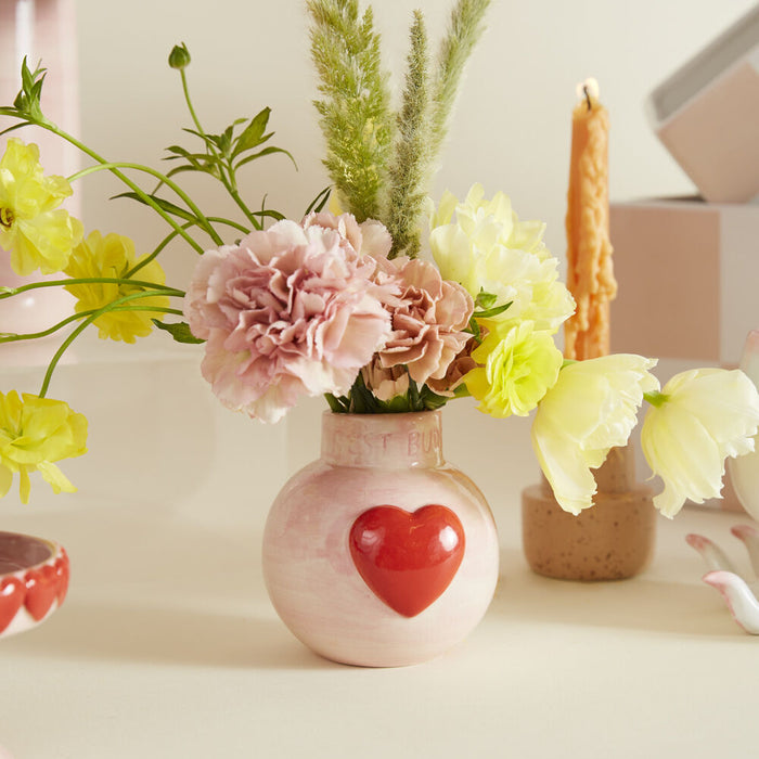 Ceramic Heart Budvase