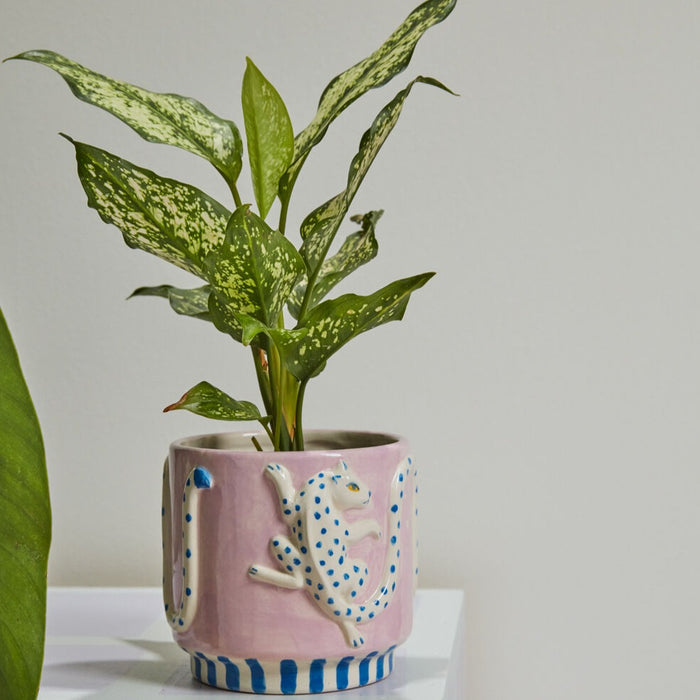 Ceramic Leopard Planter