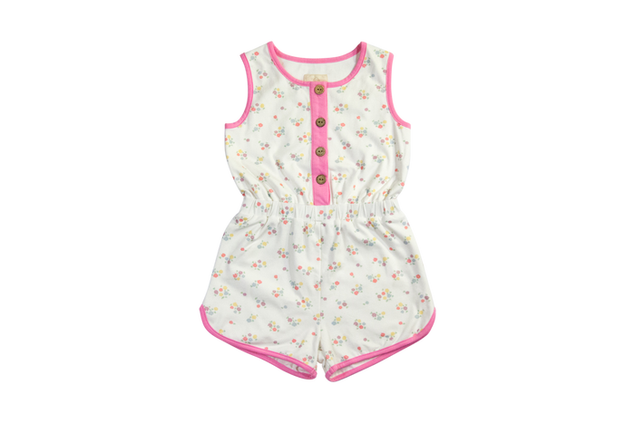 Charming Mary Luna Romper-Azalea