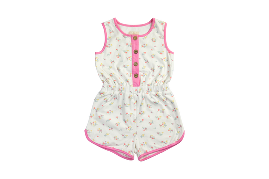 Charming Mary Luna Romper-Azalea