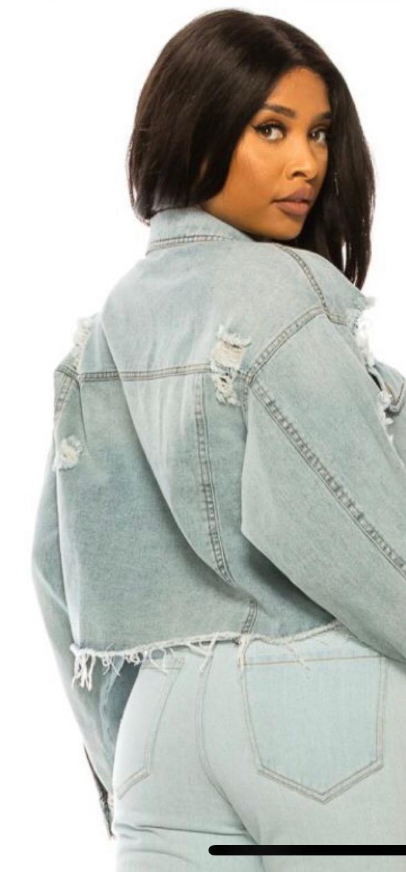 Chel's Distressed Denim Jacket