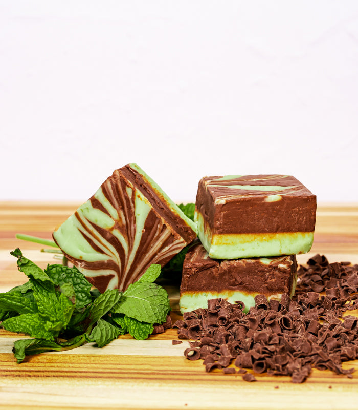 Mint Chocolate Swirl Fudge at Culinary Apple