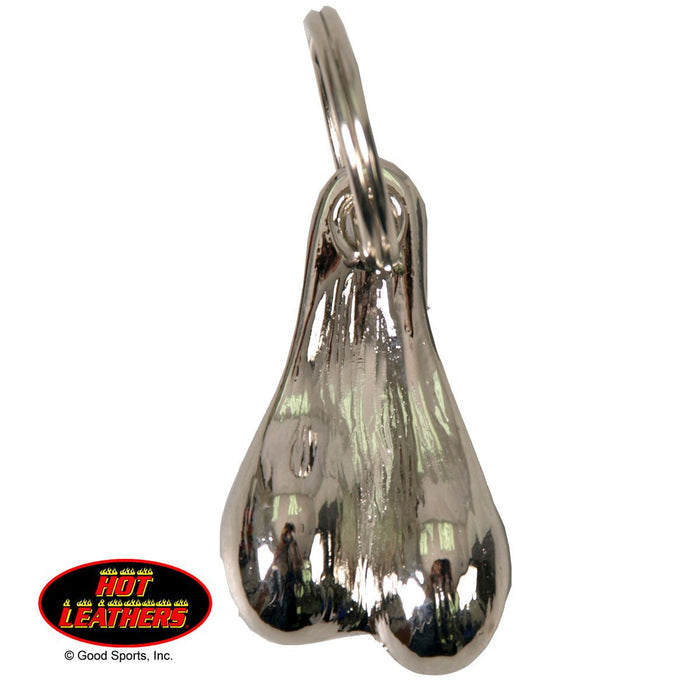 Hot Leathers Chrome Balls Motorcycle Biker Key Chain 4 Colors Nut Sack Keychain