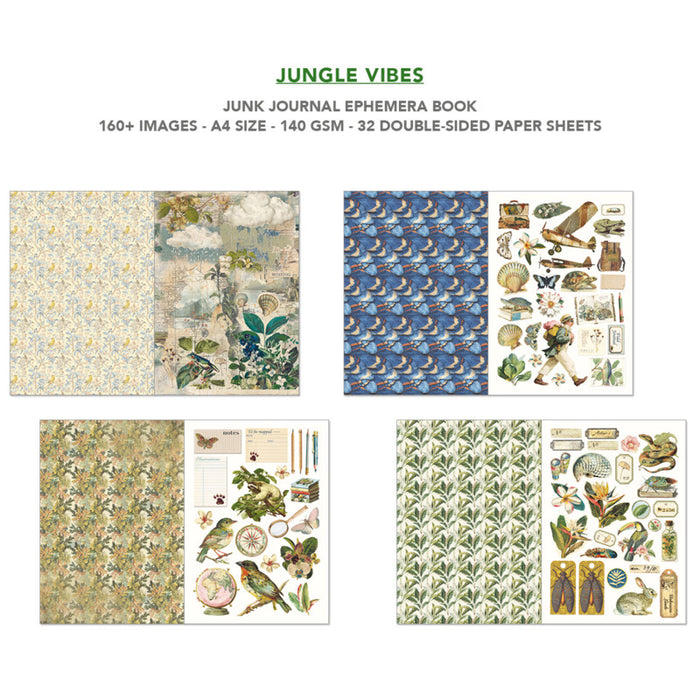 Ciao Bella - A4 Junk Journal & Ephemera Book - Jungle Vibes. Includes 32 Pages. Available at Embellish Away located in Bowmanville Ontario Canada.