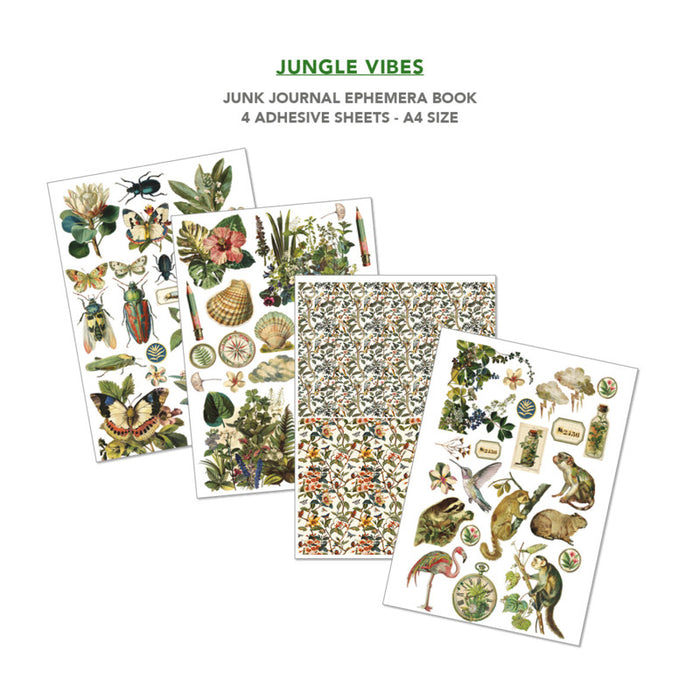 Ciao Bella - A4 Junk Journal & Ephemera Book - Jungle Vibes. Includes 32 Pages. Available at Embellish Away located in Bowmanville Ontario Canada.