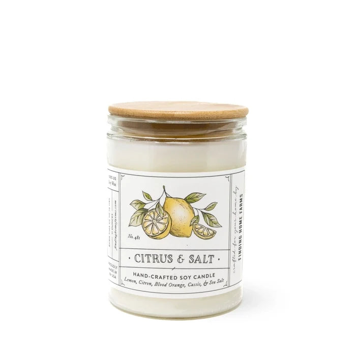 Citrus Salt Scented Soy Wax Candle