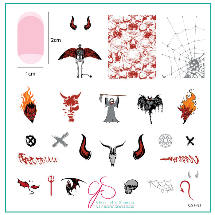 CjSH-083  Lil Devil   |  Clear Jelly Stamping Plate