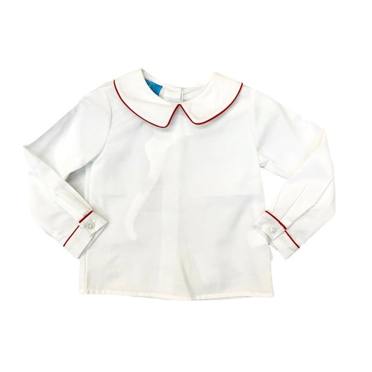 Claire & Charlie L/S Shirt with Red Piping