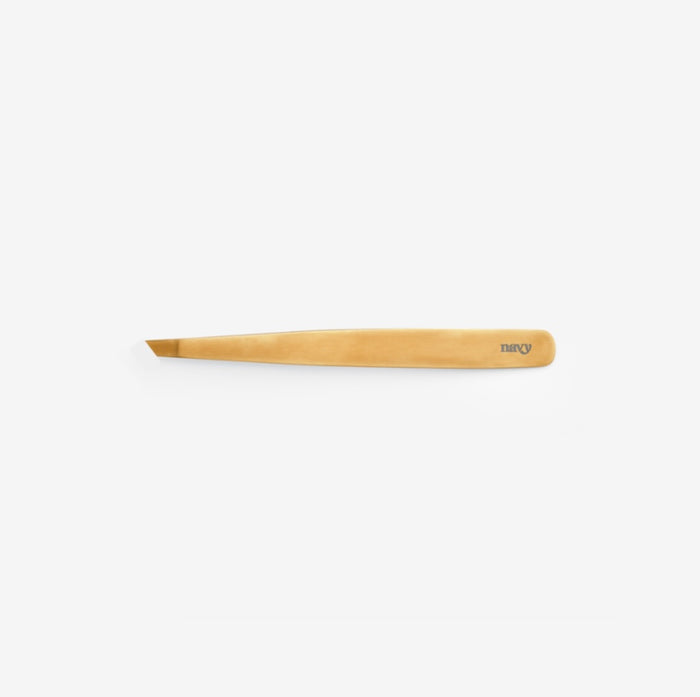Angled precision Gold brow tweezer