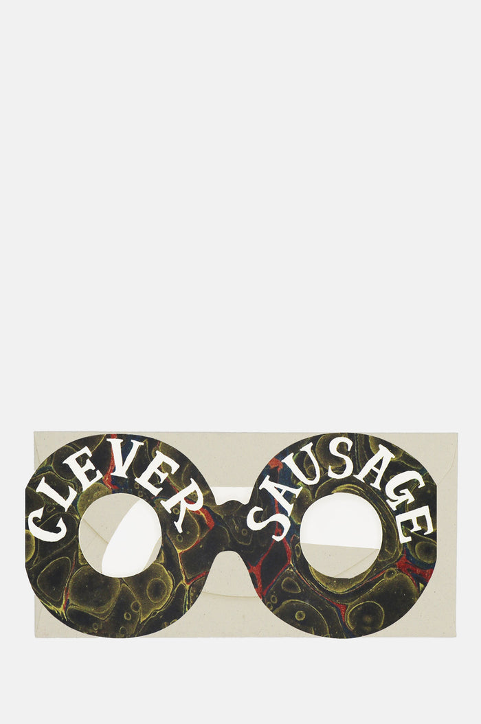 Hadley Paper Goods Clever Sausage Glasses Card.