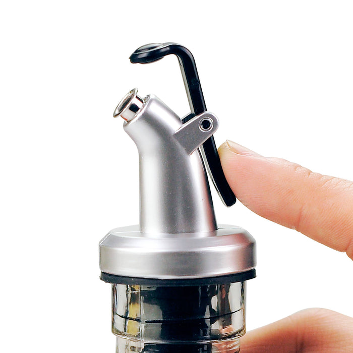 Clip Spout Cruets with Wire Caddy 12 oz Set of 2