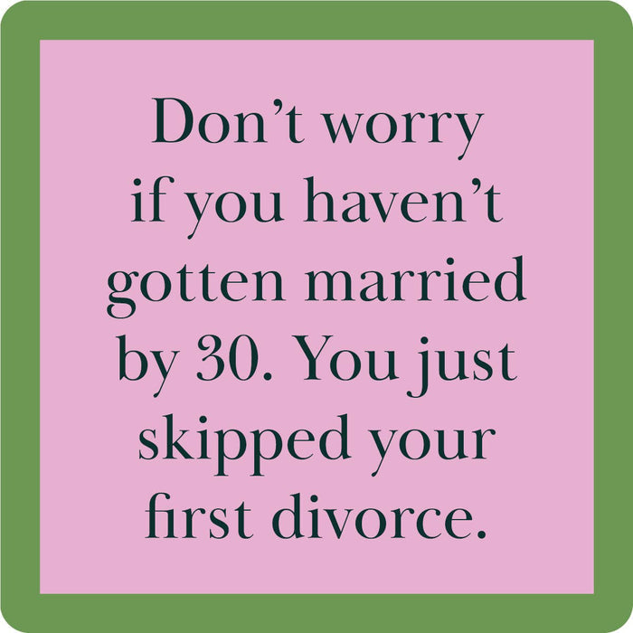 COASTER First Divorce | Funny Party Gift | Home Bar Decor