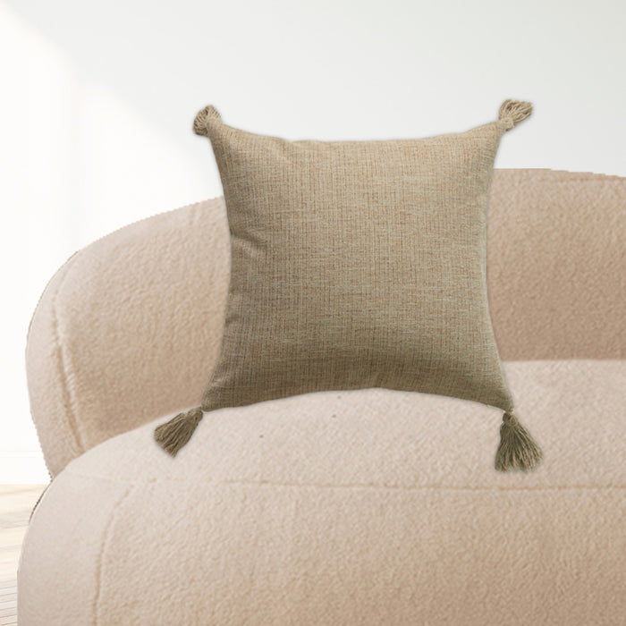 Coffee Linen Cushion Cover