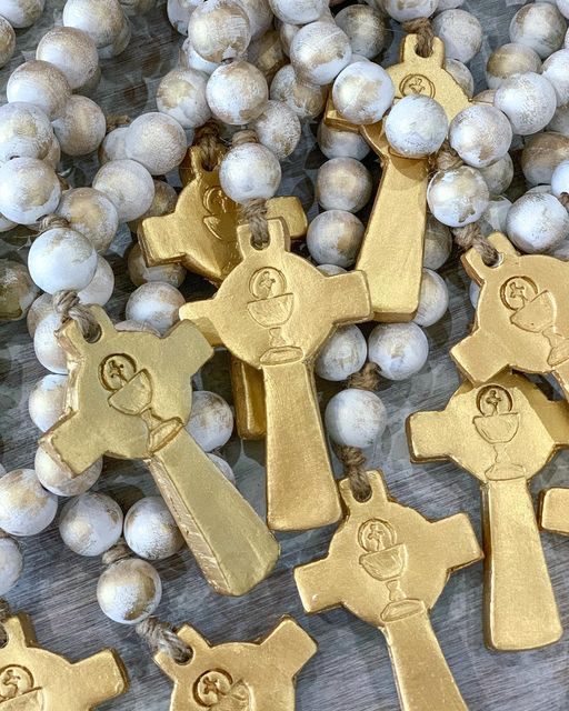 Communion Prayer Beads-White