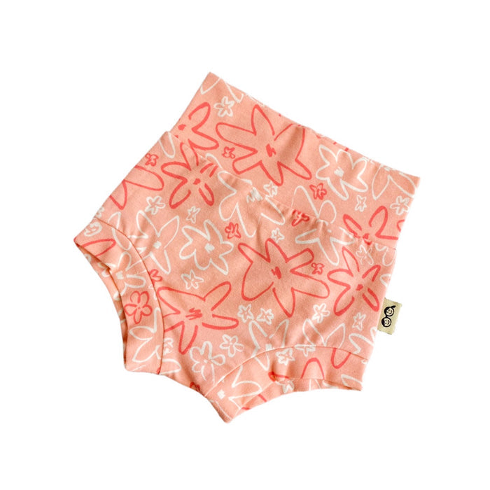 Coral Hand Drawn Flowers  Bummies
