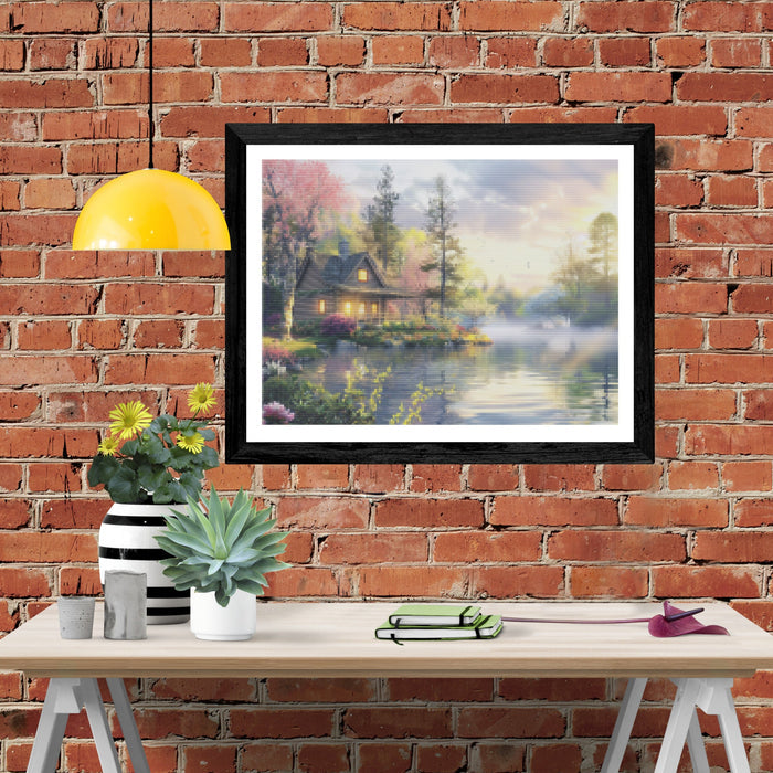 Cozy Cabin Beside A Still Lake