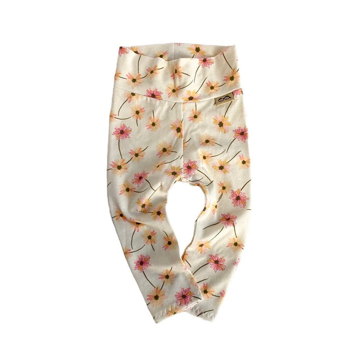 Cream Floral Leggings and/or Headbands
