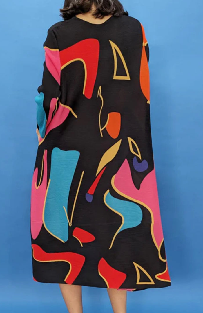 Crowned Abstract Statement Dress