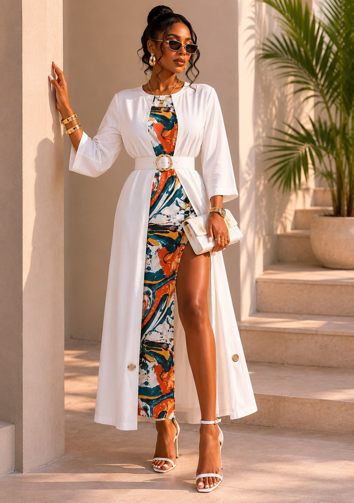 Crowned Asymmetrical Statement Dress