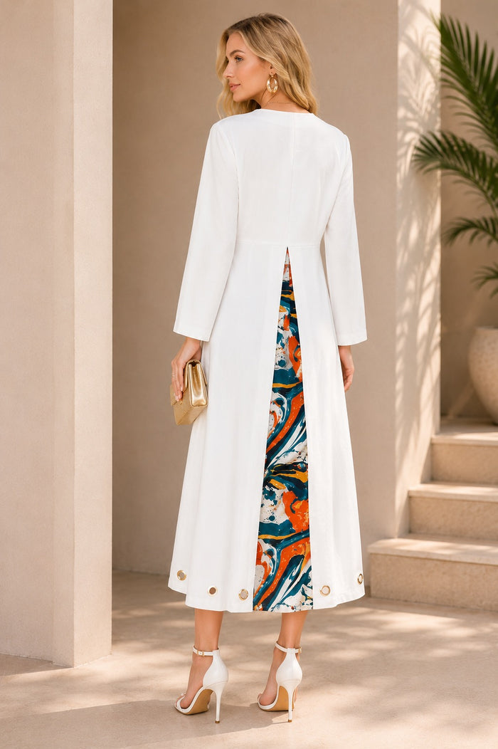Crowned Asymmetrical Statement Dress