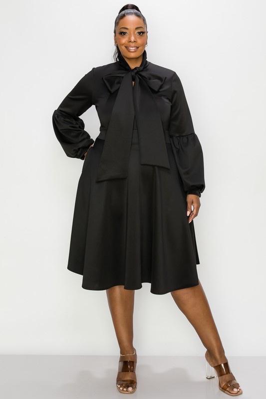 Crowned Grace Bow Midi Dress
