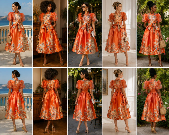 Crowned Luxe Statement MidiDress