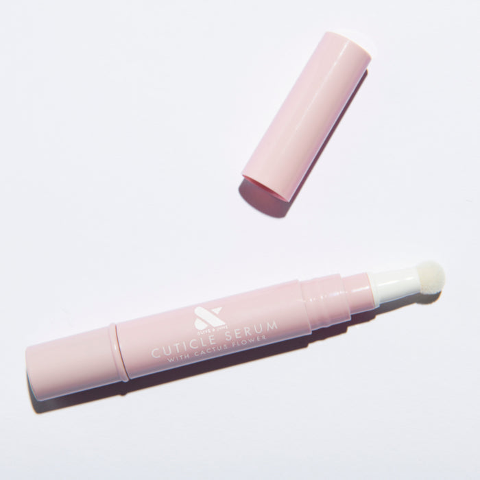 Cuticle Serum Duo pen with applicator brush for hydrating cuticles and maintaining healthy nails at home manicure care