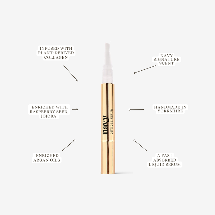 Gold Cuticle serum pen. Handmade in Yorkshire. Enriched with Argan Oils, Plant-Derived Collagen.