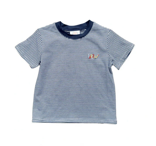 Cypress Row ABC 123 Beau Basic Tee-Navy